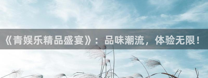聚彩体育官网登录：《青娱乐精品盛宴》：品味潮流，体验无限！